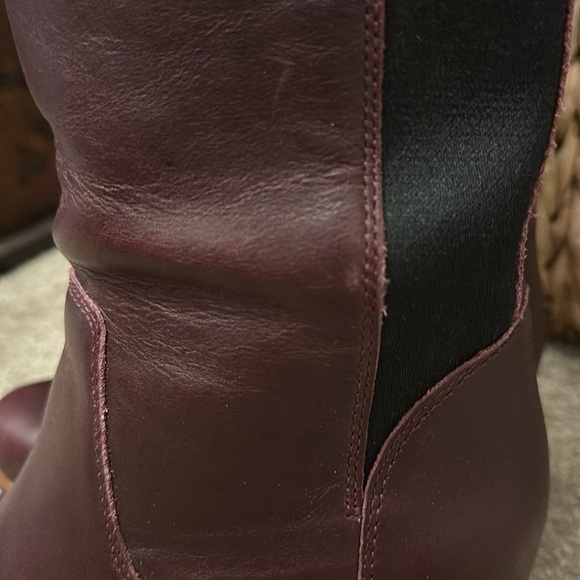 SOREL WOMEN'S FIONA OTK LUX Over the Knee Leather Boot Wine Burgundy Size 7 - Picture 12 of 14
